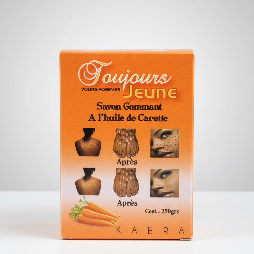 The YOUNG FOREVER Carrot Oil Exfoliating Soap