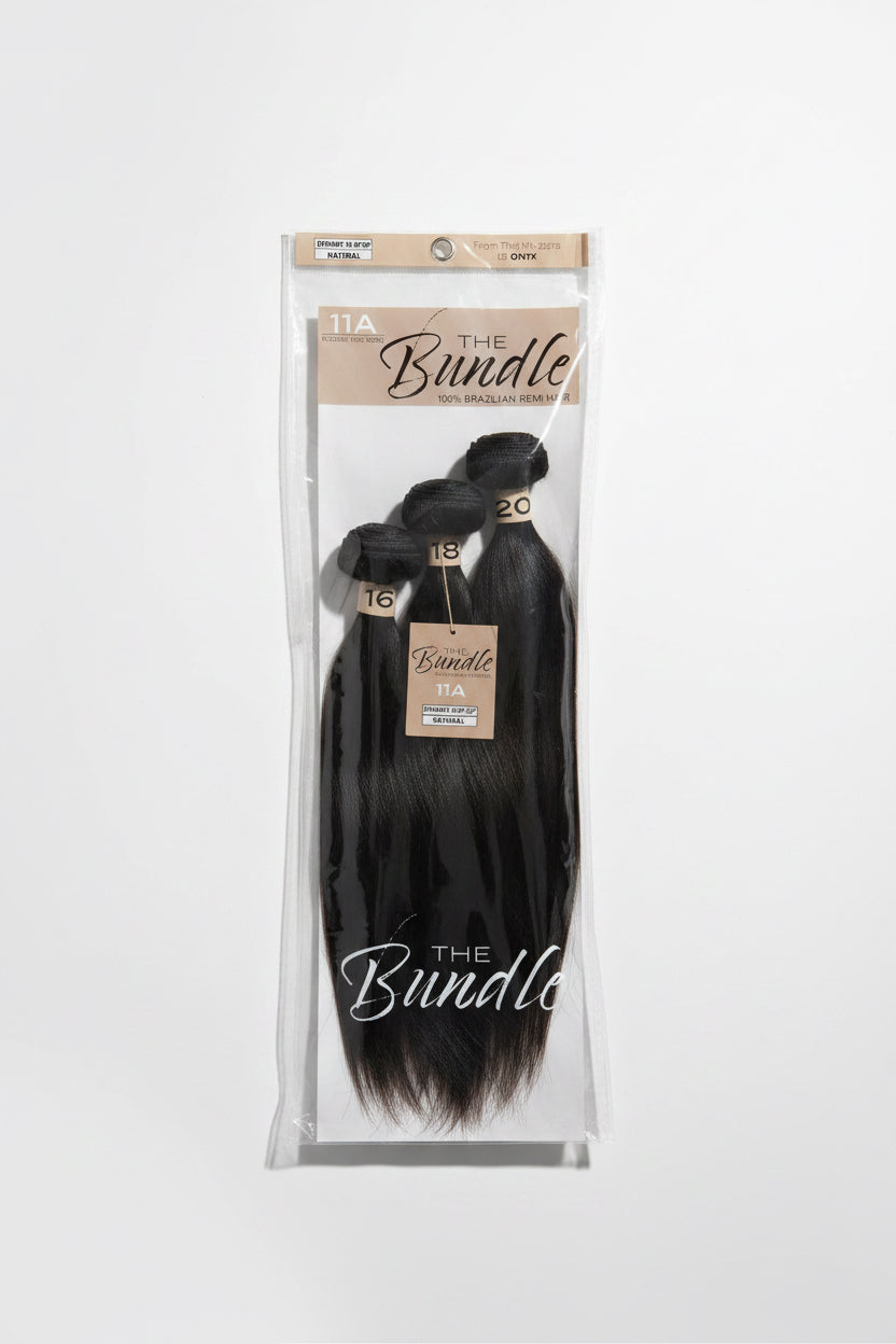 Straight Human Hair Weave Bundles 100% (Straight 16”18”20” )